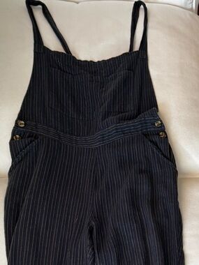 Soeur Woman’s Jumpsuit Blue Pinstrips Size 4